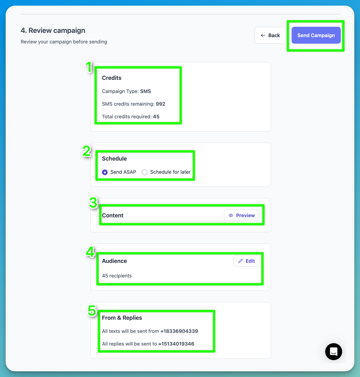 How to create an Email and SMS Campaign screenshot 5