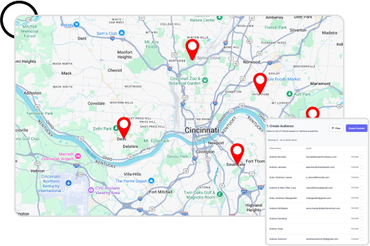 Targeted Audiences Map Interface